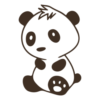 Baby Panda Decal (Brown)